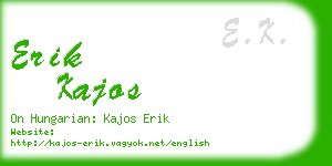 erik kajos business card